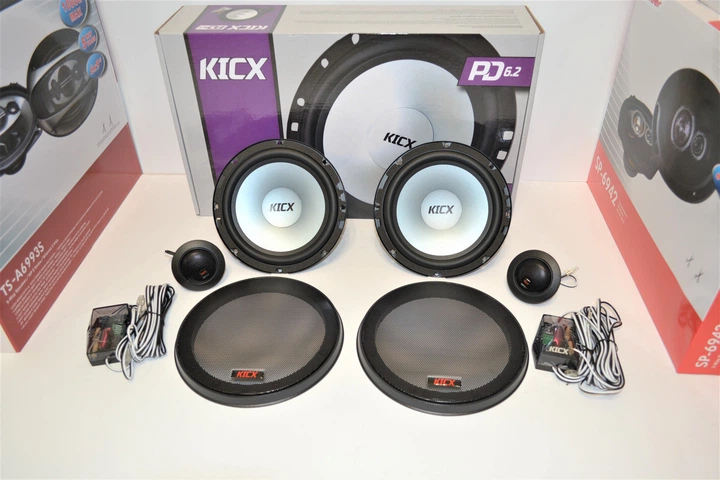 Автомобильная компонентная акустическая система Kicx PD 6.2 динамики 16 см 150ват шестнадцатки колонки в карты - Фото 6 Автомобильная компонентная акустическая система Kicx PD 6.2 динамики 16 см 150ват шестнадцатки колонки в карты - изображение 6