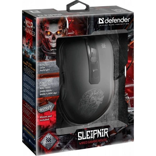 Мышка Defender Sleipnir GM-927 проводная игровая 12800dpi 6кн черная - изображение 7