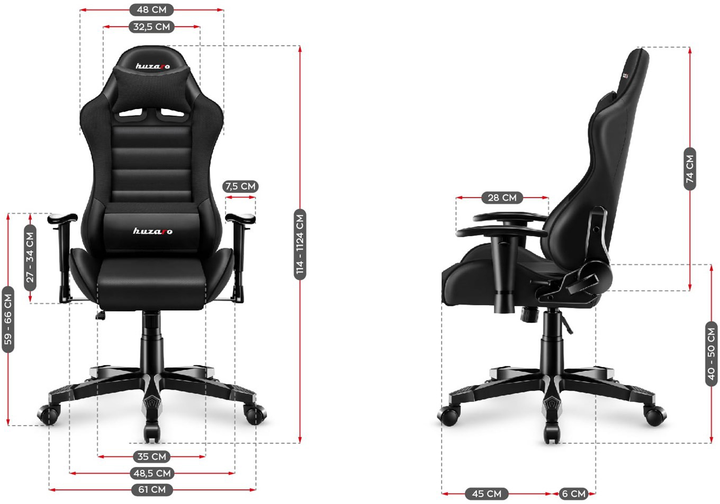 Fotel gamingowy huzaro HZ-Ranger 6.0 Czarny - obraz 13