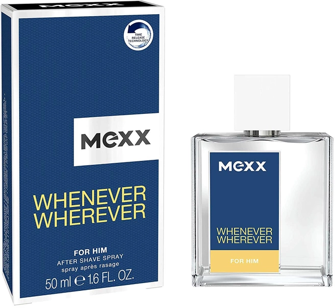 Perfumowany spray po goleniu Mexx Whenever Wherever For Him After Shave Spray 50 ml (3614228222198) - obraz 1