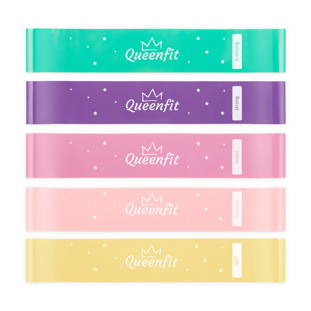 Набір резинок для фітнесу Queenfit 0,5-30кг Q-66435 - зображення 2