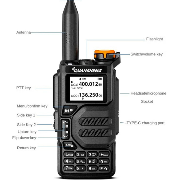 Рація Quansheng UV-K5 Чорна (1012-574-00) – фото, відгуки