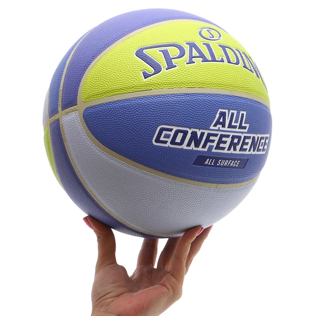 М'яч баскетбольний PU SPALDING ALL CONFERENCE 77394Y №7 синій-жовтий - Фото 7 М'яч баскетбольний PU SPALDING ALL CONFERENCE 77394Y №7 синій-жовтий - изображение 7