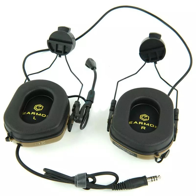 Тактичні навушники EARMOR M32Н Coyote з кріпленням - зображення 2
