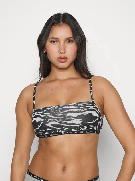 Бюстгальтер без косточек хлопковый Calvin Klein Underwear 822611840 XS Черный 2 шт. (1159785469) - изображение 6