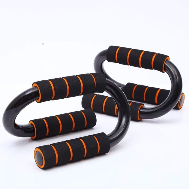 Упоры для отжиманий PROFI (2шт) MS 3320 PUSH-UP BAR черный с оранжевым ...