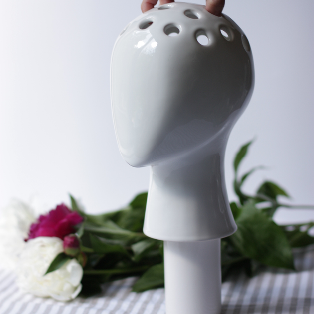 Керамическая ваза (голова) от Zguro ceramics, 24 см, белая - изображение 2