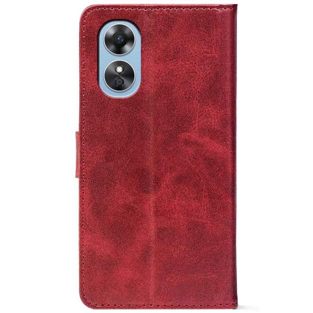 Чохол-книжка Crazy Horse Clasic для Oppo A17 Red Wine (Front) (46240) - изображение 3