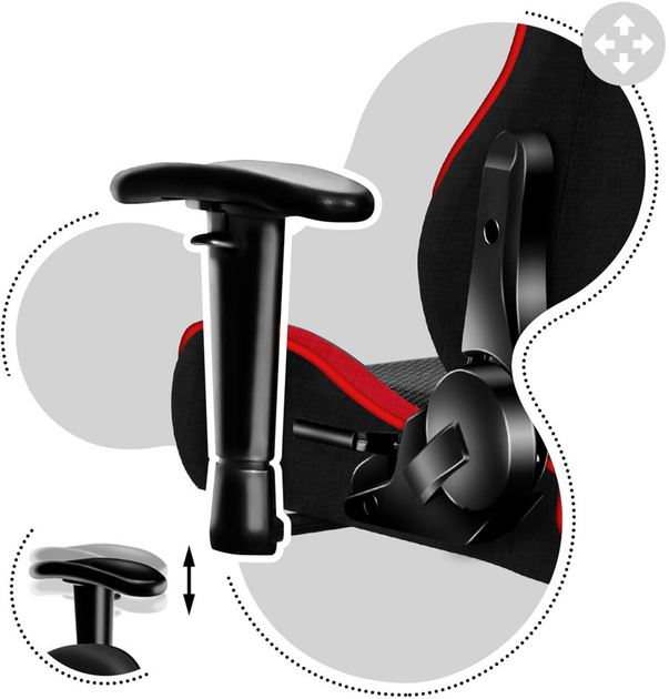 Fotel gamingowy huzaro HZ-Ranger 6.0 Red Mesh - obraz 11