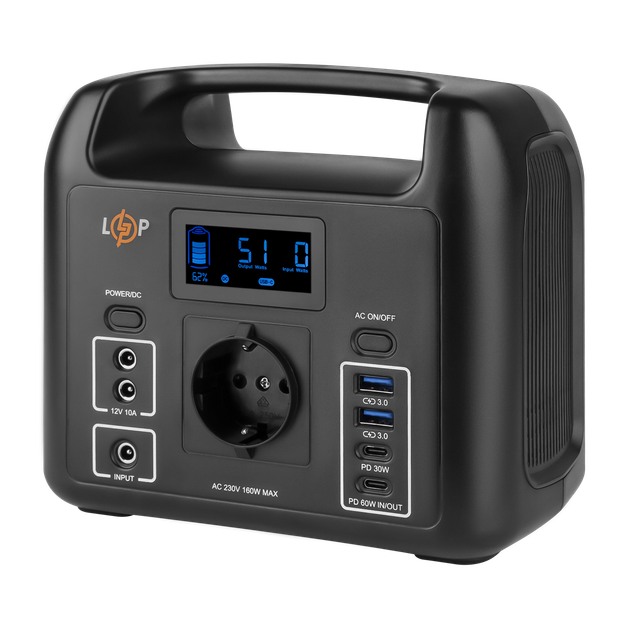 Багатофункціональна портативна зарядна станція LP CHARGER 160 (160W, 204Wh) - зображення 2