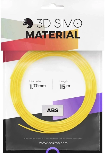 Набір ABS пластик 3Dsimo для 3D-принтера 1.75 мм 120 г Blue Yellow Green (G3D3000) - зображення 2