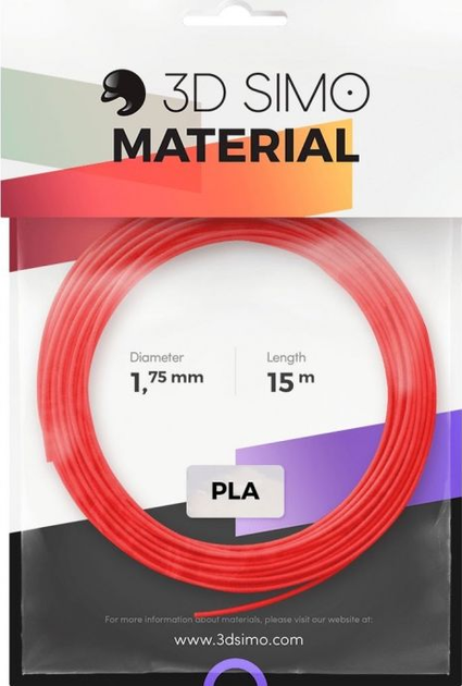 Zestaw PLA plastik 3Dsimo do drukarki 3D 1.75 mm 120 g Red Purple Green (G3D3010) - obraz 1