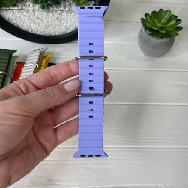 Силиконовый Ремешок Ocean Band для Apple Watch 42,44,45,49 мм - изображение 7