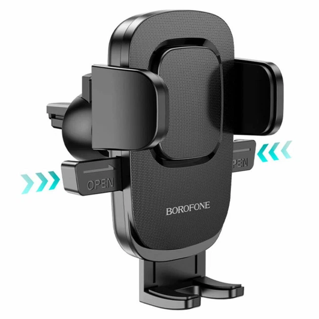 Тримач для мобільного BOROFONE BH69 air outlet car holder Black - Фото 4 Тримач для мобільного BOROFONE BH69 air outlet car holder Black - изображение 4