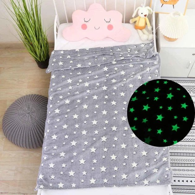 Плед-покрывало Magic Blanket светящееся в темноте Серый 165/120 см (165MBPLDC15) TIN66 - Фото 7 Плед-покрывало Magic Blanket светящееся в темноте Серый 165/120 см (165MBPLDC15) TIN66 - изображение 7