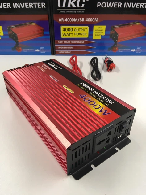 Преобразователь инвертор 4000W UKC KC-4000D 12v-220v (IS33) - изображение 3