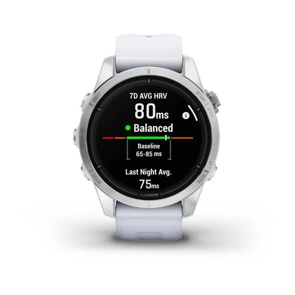 Смарт-годинник Garmin epix Pro (Gen 2) Standard Edition 42 mm Silver with Whitestone Band (753759317959) - зображення 6
