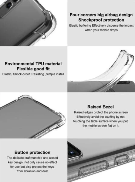 Чохол з посиленими кутами IMAK Airbag MAX Case для Xiaomi Poco F5 Pro / Redmi K60 / Redmi K60 Pro - Transparent - Фото 8 Чохол з посиленими кутами IMAK Airbag MAX Case для Xiaomi Poco F5 Pro / Redmi K60 / Redmi K60 Pro - Transparent - зображення 8