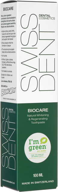 Зубная паста SWISSDENT Biocare Отбеливающая 100 мл (7640126190853) - изображение 2
