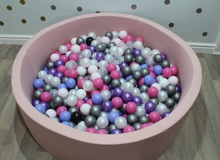 Сухой бассейн Maikinbaby круг 150х40х8 см и 400 шт шаров Розовый светлый (арт.М150-107) - Фото 3 Сухой бассейн Maikinbaby круг 150х40х8 см и 400 шт шаров Розовый светлый (арт.М150-107) - изображение 3