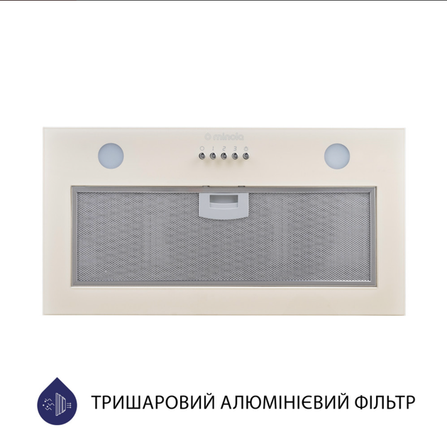 Витяжка повновбудована Minola HBI 5262 IV GLASS 700 LED - зображення 4