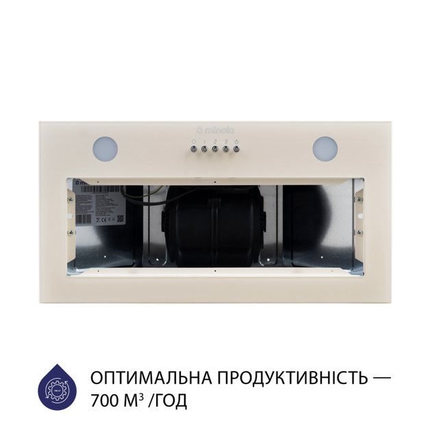 Витяжка повновбудована Minola HBI 5262 IV GLASS 700 LED - зображення 5
