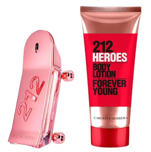 Набір Carolina Herrera 212 Heroes Forever Young Парфумована вода 50 мл + Лосьйон для тіла 100 мл (8411061049525) - зображення 2