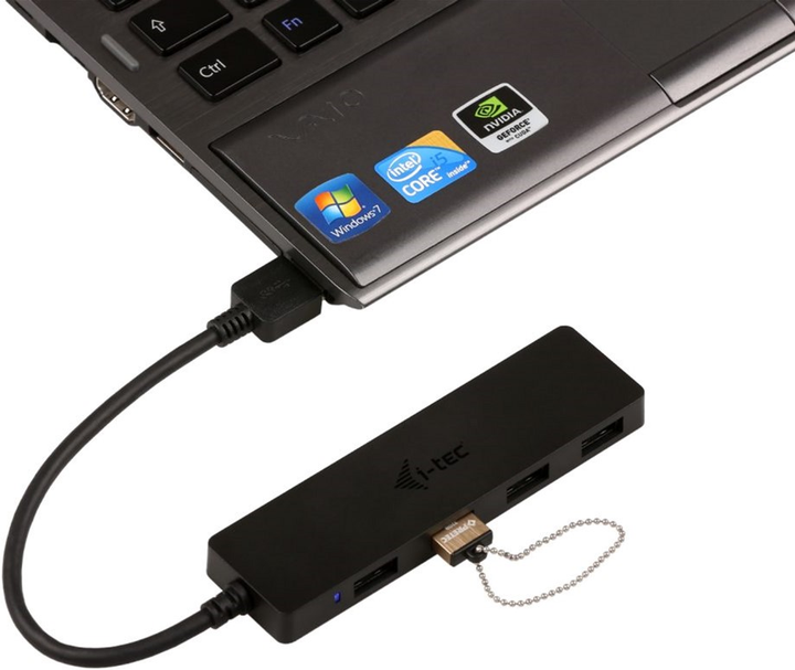 Hub USB 4 w 1 i-Tec Slim Pass USB 3.0 (U3HUB404) - obraz 4