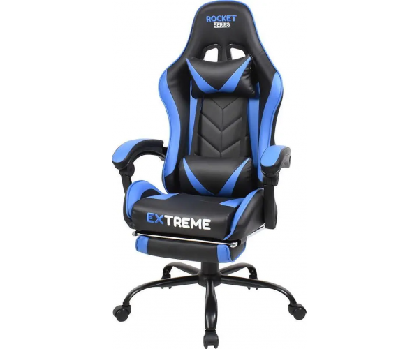 Ігрове комп'ютерне крісло для геймерів та роботи EXTREME R102 Синє геймерське крісло - зображення 2