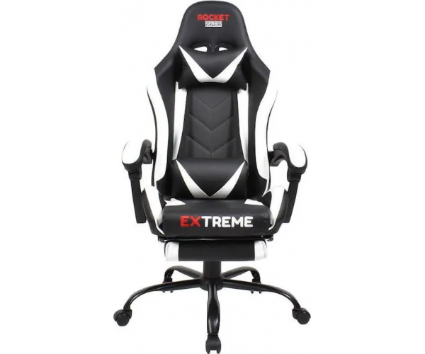 Ігрове крісло для геймерів та роботи EXTREME R103 Чорно білий геймерське крісло - изображение 2