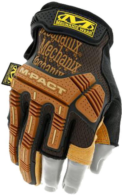 Перчатки тактические Mechanix Wear M-Pact Leather Fingerless Framer Gloves LFR-75 S (2000980571796) - изображение 1