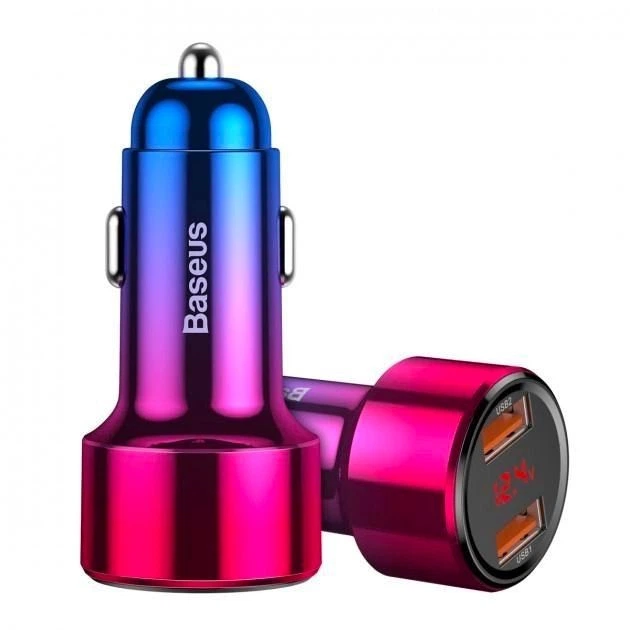 Автомобільний зарядний пристрій Baseus Magic Series Dual QC Digital Display Car Charging of 45W Red (759776) - Фото 5 Автомобільний зарядний пристрій Baseus Magic Series Dual QC Digital Display Car Charging of 45W Red (759776) - зображення 5