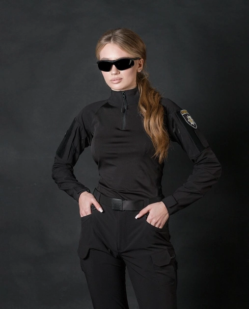 Сорочка тактична жіноча BEZET Combat чорний - XL - зображення 1