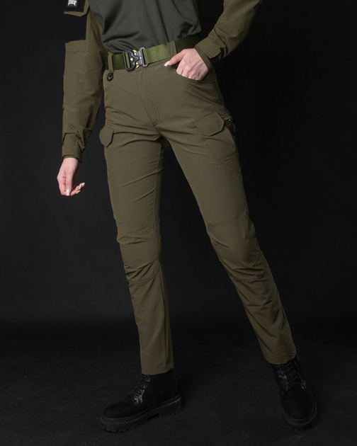Жіночі брюки карго тактичні BEZET Байрактар хакі - S - зображення 1