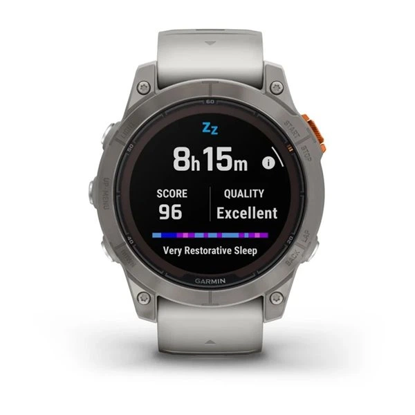 Смарт-часы Garmin Fenix 7 Pro Sapphire Solar Edition Titanium with Fog Gray/Ember Orange Band (010-02777-21) - изображение 8