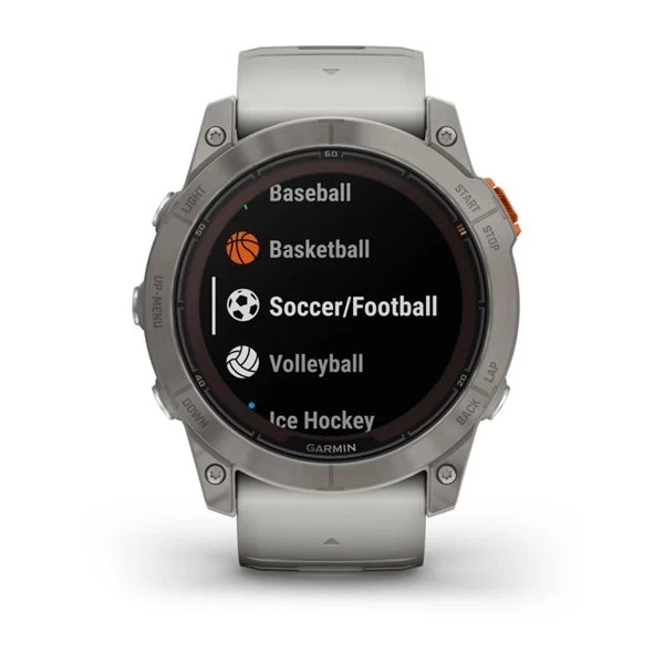 Смарт-часы Garmin Fenix 7X Pro Sapphire Solar Edition Titanium with Fog Gray/Ember Orange Band (010-02778-15) - изображение 11