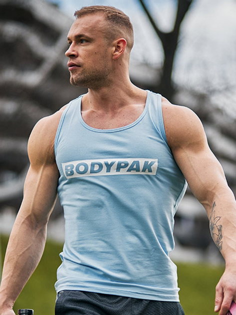 Tank top męski sportowy BODYPAK L Blękitny (1000000000086) - obraz 1