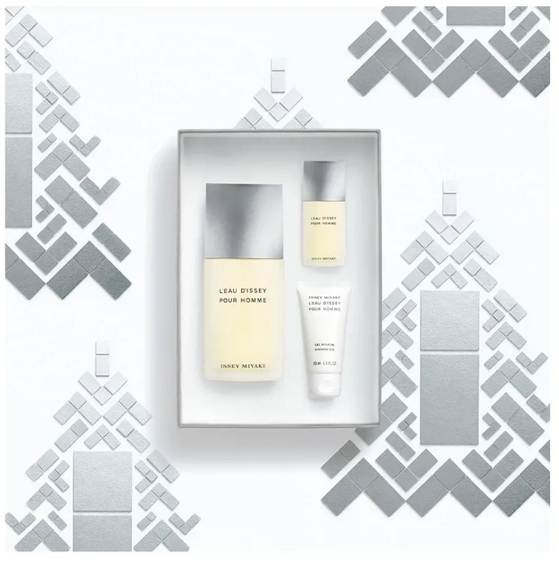 Zestaw męski Issey Miyake L'Eau D'Issey Pour Homme Woda toaletowa 125 ml + Żel pod prysznic 50 ml + Miniaturka Woda toaletowa 15 ml (3423222047986) - obraz 3
