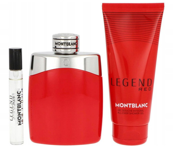 Zestaw Montblanc Legend Red Woda perfumowana 100 ml + Woda perfumowana 7.5 ml + Żel pod prysznic 100 ml (3386460130455) - obraz 2