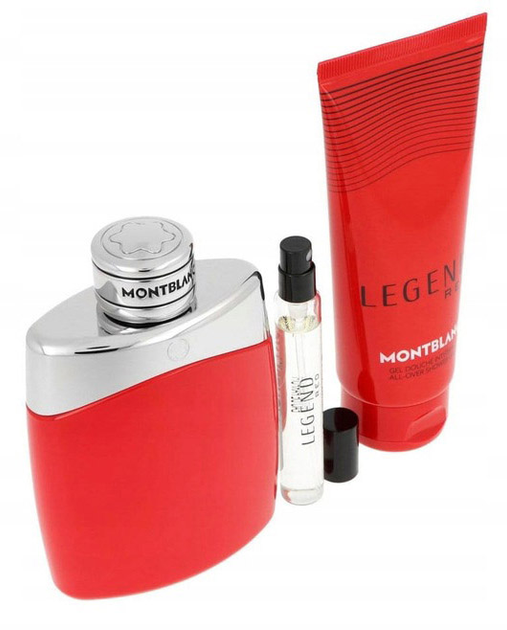 Zestaw męski Montblanc Legend Red Woda perfumowana 100 ml + Woda perfumowana 7.5 ml + Żel pod prysznic 100 ml (3386460130455) - obraz 3