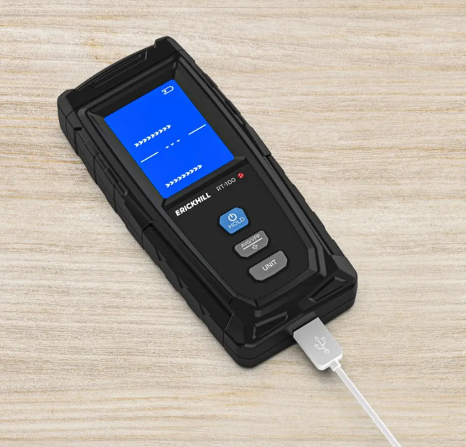 ERICKHILL RT-100 EMF Meter перезаряжаемый цифровой детектор электромагнитного излучения - изображение 6