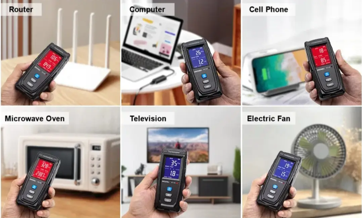 ERICKHILL RT-100 EMF Meter перезаряжаемый цифровой детектор электромагнитного излучения - изображение 7