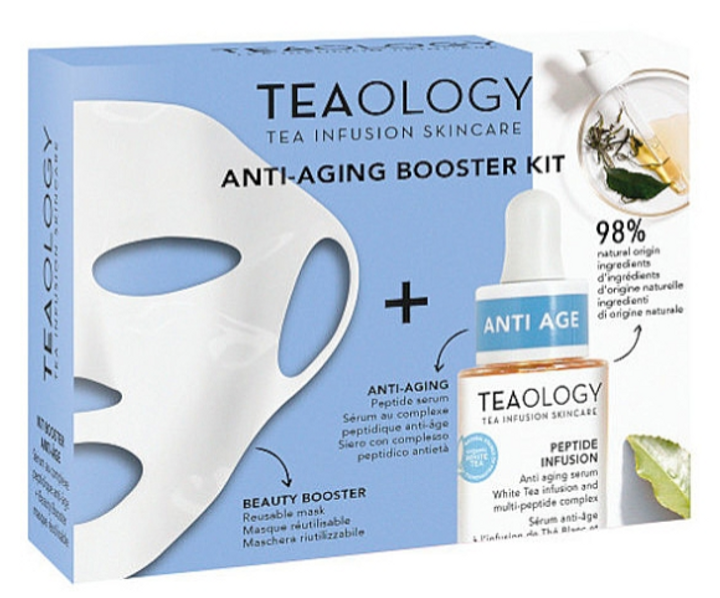Zestaw Teaology Anti-Aging Booster Peptide Infusion Serum 15 ml + Reusable Mask (8050148505136) - obraz 1