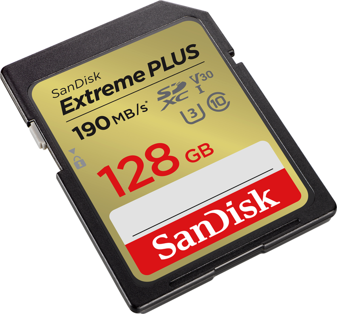Карта памяти SanDisk Extreme PLUS SDXC 128GB Class 10 V30 (SDSDXWA-128G ...