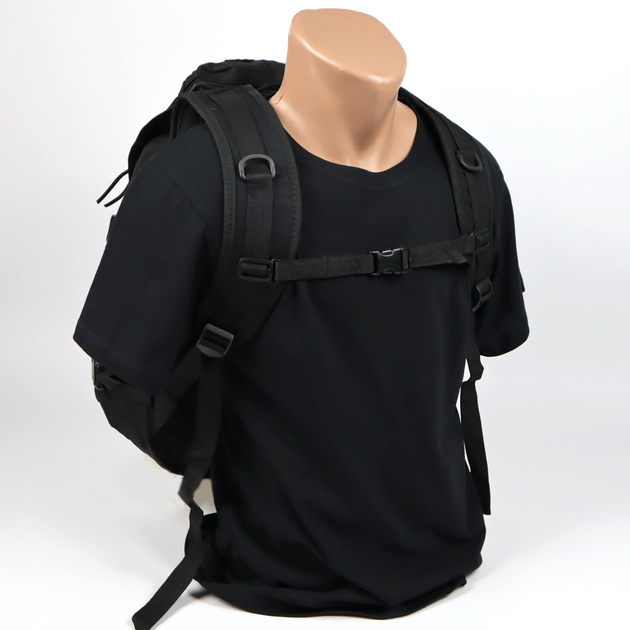 Рюкзак штурмовой 30 литров Oxford 800D Черный - изображение 2