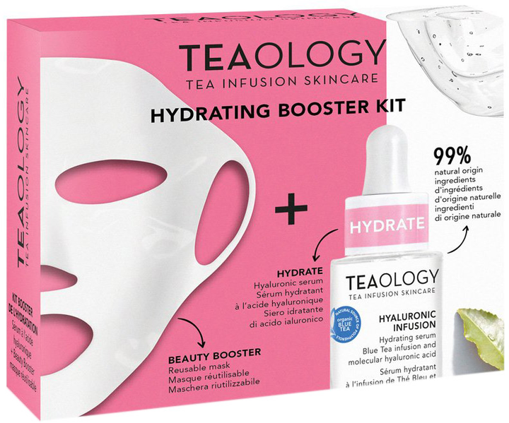 Zestaw Teaology Hydrating Booster Hyaluronic Infusion Serum 15 ml + Maska wielokrotnego użytku (8050148505129) - obraz 1