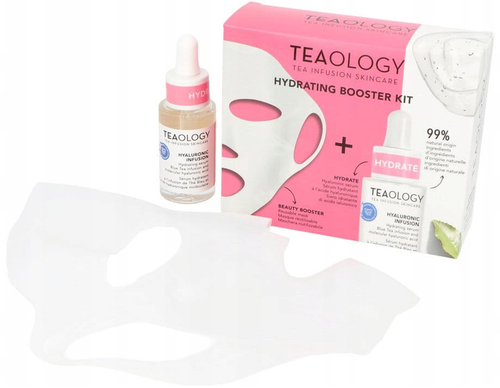 Zestaw Teaology Hydrating Booster Hyaluronic Infusion Serum 15 ml + Maska wielokrotnego użytku (8050148505129) - obraz 2