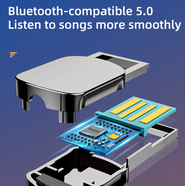 Автомобильный Bluetooth-адаптер Essager EB01 USB Bluetooth 5.0 Ресивер для автомобиля, для подключения Aux - изображение 6