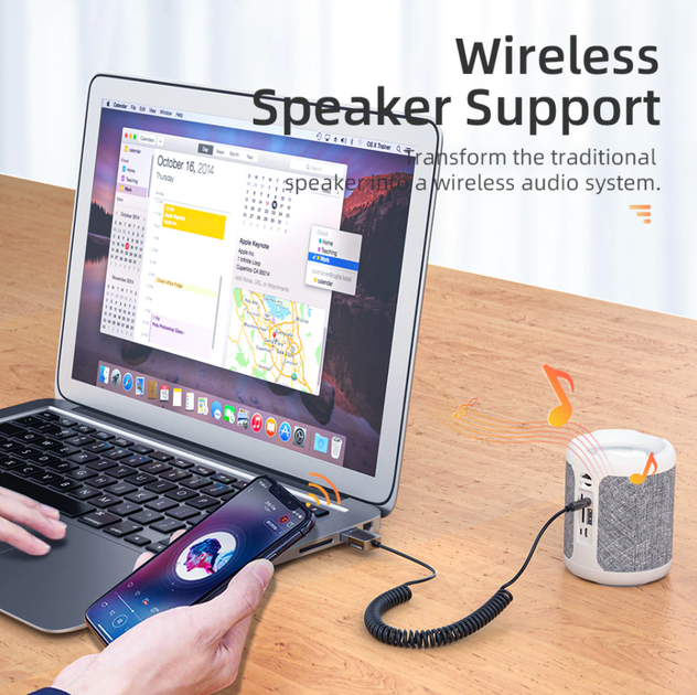 Автомобильный Bluetooth-адаптер Essager EB01 USB Bluetooth 5.0 Ресивер для автомобиля, для подключения Aux - изображение 7