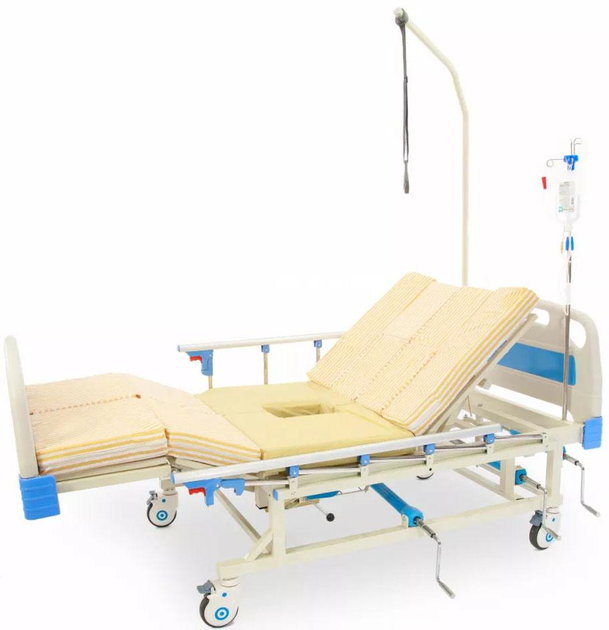 Механічне медичне функціональне ліжко MED1 з туалетом (MED1-H03 стандартне) - зображення 2